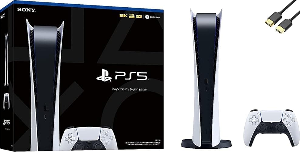 Playstation 5 Digital Edition PS5 Gaming (Disc Free) Console (Renewed)