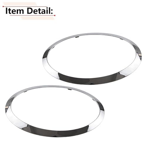 RLB-HILON Headlight Trim Ring Compatible with MINI Cooper F55 F56 F57 | for 2014 2015 2016 2017 2018 2019 2020 2021 Year, 1Pair Chrome Headlight Bezel for Driver and Passenger Side thumbnail 5