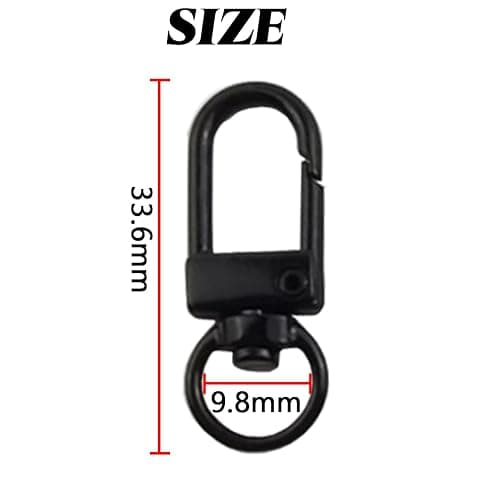 NSBELL 100PCS Lanyard Swivel Snap Hooks Heavy Duty Metal Lobster Claw Clasps for Backpack Charms, Zipper Pulls, Beads Projects, Colorful Little Clip thumbnail 2