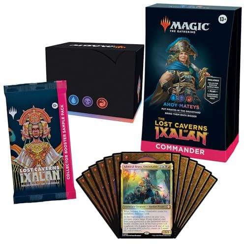 Magic: The Gathering The Lost Caverns of Ixalan Commander Deck - Ahoy Mateys (100-Card Deck, 2-Card Collector Booster Sample Pack + Accessories) - Image 1