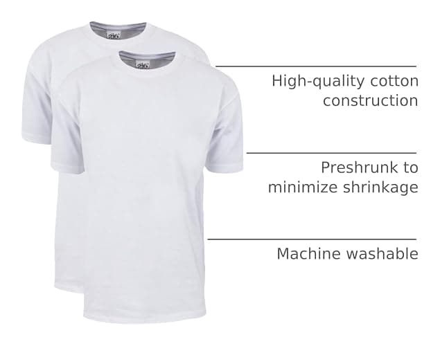 Shaka Wear Men's T Shirt – 2 Pack 7 oz Max Heavyweight Cotton Short Sleeve Crewneck Tee Top Tshirts Regular Big Size S-7XL thumbnail 2