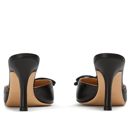 SUIARA Kitten Heels for Women Closed Toe Heels Vintage Heeled Mules Sexy Pointy Studded Slip on Stiletto Dressy Pumps thumbnail 6