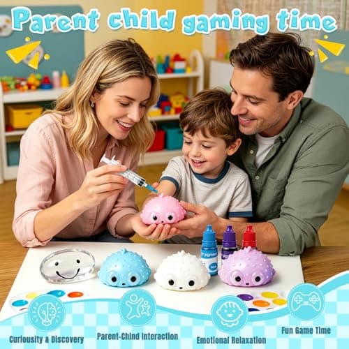 Lrthyonis Pimple Popping Toy, Squishy Toys Stress Relief Squeeze Toy – Large Reusable Silicone Pimple Popper Fidget Toy Set, Soft Sensory Toy for Adults, ASMR Satisfying Play ( Crystal Bubble Ball) thumbnail 6