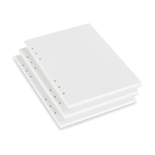 135 Blätter A5 Papier Leeres, OVISEEN 6 Löcher A5Nachfüllpapier Nachfüllbare Refill Paper Nachfülleinlagen für Notizbuch, Tagbuch, Skizze, Malerei(3 Packungen) thumbnail 3