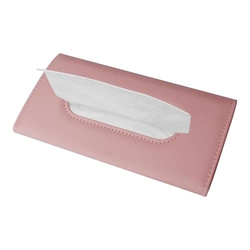 Car Tissue Holder, Sun Visor Napkin Holder, Backseat Napkin Case, Premium Tissues Box, Vehicle Interior Accessories Universal for Car SUV Pickup Truck (Pink) - Pink thumbnail 3
