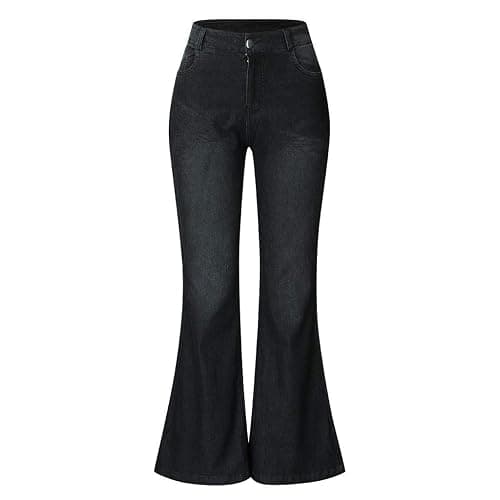 Cdiecer Bell Bottom Jeans for Women Low Rise Flare Pants Butt Lifting Jeans Mid 90s Bootcut Jean Plus Size Wide Leg Pant thumbnail 5