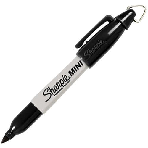 Sharpie Mini Permanent Markers, Fine Point, 4-Count (4 Markers, Black) thumbnail 2