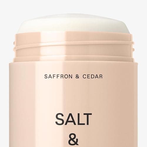 Salt & Stone Aluminum Free Deodorant | Extra Strength 48 Hour Protection for Women & Men | Made with Seaweed Extracts, Niacinamide & Prebiotics | Saffron & Cedar thumbnail 7