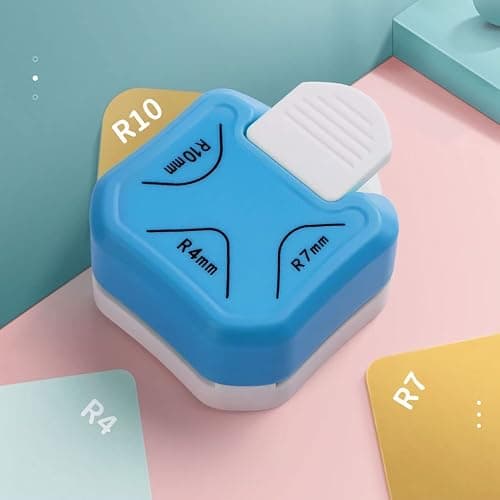 FUYOAL Corner Rounder Punch, 3 in 1 Corner Cutter Corner Paper Punch Card Making, Scrapbooking, Paper Craft (4mm, 7mm,10mm, Blue) thumbnail 7