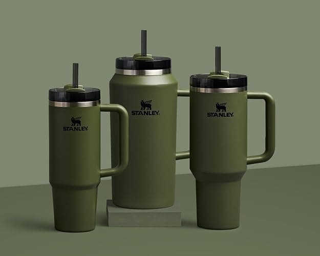 STANLEY Quencher H2.0 Tumbler with Handle and Straw 30 oz | Flowstate 3-Position Lid | Cup Holder Compatible for Travel | Insulated Stainless Steel Cup | BPA-Free | Dried Pine thumbnail 6