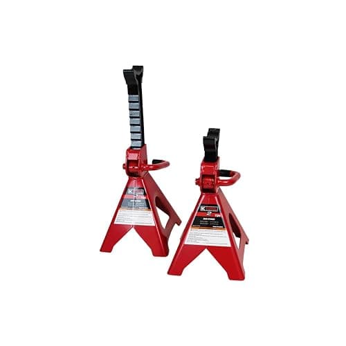 K Tool International 63097A 2 Ton Automotive Trolley Floor Jack with Jack Stands for Garages, Repair Shops, and DIY, 4,000 lbs. Capacity, Hydraulic Lifting Range 5-1/8" to 13", Heavy Duty Steel, Red thumbnail 3