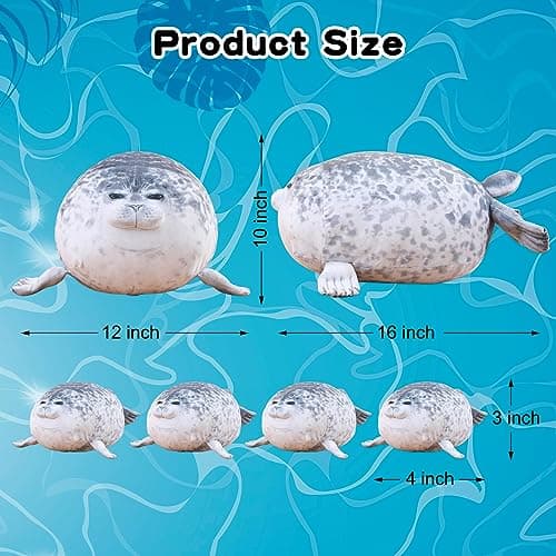 SQEQE Plushie Chubby Seal Plush Family Set, Mama & Baby Stuffed Animals Toys for Ages 3-8 - Ideal Christmas, Easter & Children's Day Gifts Ideas for Boys & Girls thumbnail 6