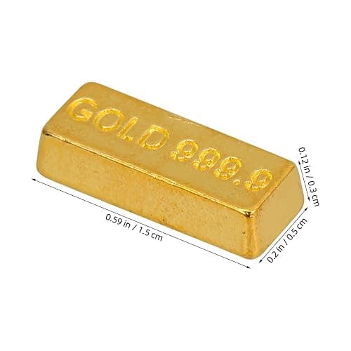 Gadpiparty Gold Bars, Fake Gold Bars, 0.59In Mini Fake Brick Decorative Toy for Dollhouse Miniature Scene Layout thumbnail 3