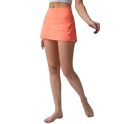 Husnainna High Waisted Pleated Tennis Skirt with Pockets Athletic Golf Skorts for Women Casual Workout Built-in Shorts thumbnail 7