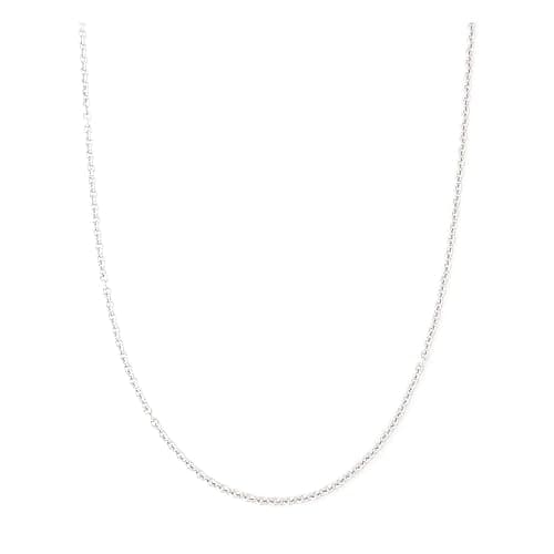 2MM Stainless Steel Necklace - Thin Cable Chain for Women & Men, Silver Chains for Pendant Addition or Alone - 16-30 Inch Available - Image 1