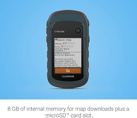 Garmin 010-02256-00 eTrex 22x, Rugged Handheld GPS Navigator, Black/Navy thumbnail 6