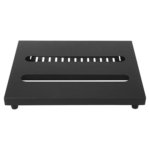SOYAN 14" x 10.6" Guitar Pedal Board with Power Supply Tray, Carry Bag & Mounting Tapes Included (Black, SPB-14S) thumbnail 2
