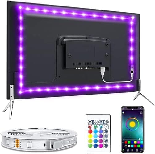 Nexlux LED Lights for TV/Monitor Backlight 8.2ft USB APP Controlled with Remote, DIY Colors for Gaming Lights, Ambient Lighting Kit - Image 1