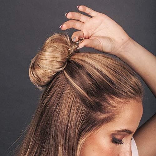 Kitsch Spiral Bobby Pins for Girls and Women - Hair Bun Maker | Rounded Tips, Chip-Resistant Bun Twist Spiral Hair Pins | Secure Hold All-Day | Ideal Gifts for Women - 3Pcs, Brown thumbnail 6