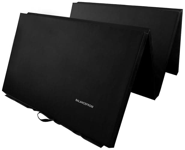 BalanceFrom All Purpose Folding Anti Tear Exercise Mat, Training Aerobic Fitness Gym & Gymnastics Balance Mat - Midnight thumbnail 3