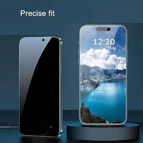 Ailun Privacy Screen Protector for iPhone 16 Plus/ 15 Plus/ 15 Pro Max 6.7 Inch 3 Pack Tempered Glass Anti Spy Private thumbnail 4