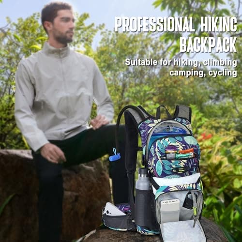 N NEVO RHINO Hydration Backpack, 18L Multipurpose Hiking Backpack with 3L Water Bladder, Water Backpack Insulated Hydration Pack Ideal for Hiking and Cycling thumbnail 5