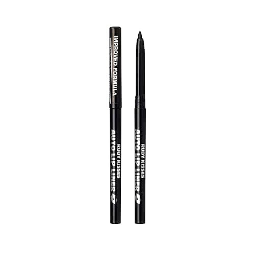 Ruby Kisses Auto Lip Liner Pencil (Black 3 Pack), Long Lasting & Non-Fading, Smooth Application, Non-Feathering with Rich Pigmented Color, No Sharpener Needed, Ideal for Full Lips Look thumbnail 2