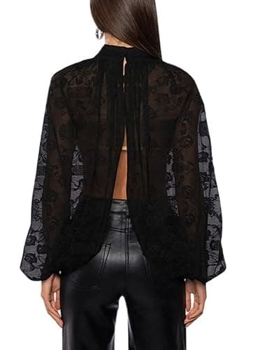 Women Sheer Shawl Cape Lace Floral Batwing Sleeve Blouse Mesh Poncho Top Shrug Bolero Cover Up Wedding Party thumbnail 4