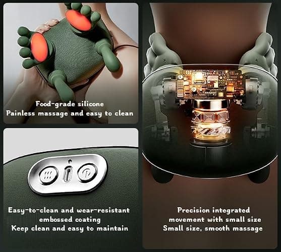 Eotmic Neck Massager with Fingers, Shiatsu Neck and Back Massager, 3-Speed Adjustment,Electric Deep Tissue 3D Kneading Massage,to Men Women thumbnail 6