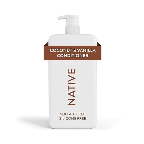 Native Kokosnuss- & Vanille Feuchtigkeitsspendender Conditioner - Alle Haartypen, Coloriert & Behandelt, Fein bis Trocken & Geschädigt, Sulfatfrei, Silikonfrei & Farbstofffrei (487 ml) - Image 1