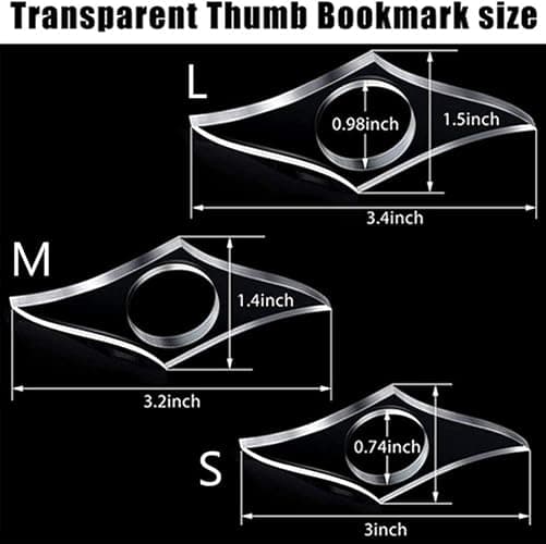1 support de pouce en acrylique transparent pour livre d'école, marque-pages pratique, support de page multifonction, fournitures de papeterie, M design tendance thumbnail 2