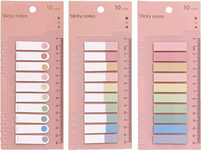 CICILIAYA 600 Stücke Datei Index Tabs Repositionierbare Tabs Klebrig Beschreibbare Flaggen zum Beschriften und Organisieren von Dokumenten, Papieren, Einreichung, Buch, Ordner Sticky Notes (Color-A) - Image 1