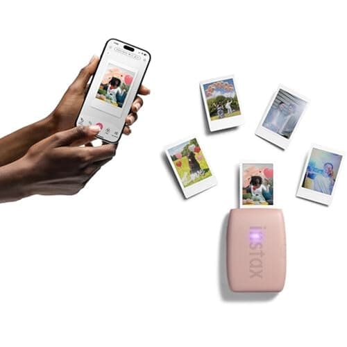 Fujifilm INSTAX Mini Link 3 Smartphone Printer | Rose Pink Bundled INSTAX Mini Instant Film | 20 Exposures + Microfiber Cleaning Cloth (3 Items) thumbnail 6
