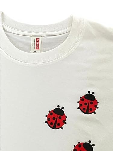 JOLILUNA Whimsy Twee Clothes for Women Oversize Graphic Ladybug Tee Y2k Fashion Whimsical Clothes Streetwear thumbnail 6