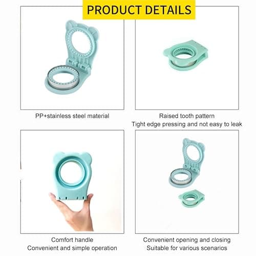 CHICHAUS Uncrustable Sandwich Maker, Sandwich Pocket Circle Shape Cutter & Sealer for Kids Breakfast and Lunchboxes, Light Blue, 3.7Inch thumbnail 5
