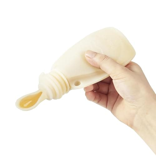 PandaEar 3 Pack Silicone Baby Food Pouches, Reusable Squeeze Pouches for Toddler Kids with 3 Silicone Puree Feeder Spoon, BPA-Free Silicone Refillable Baby Food Storage, 5 oz thumbnail 6