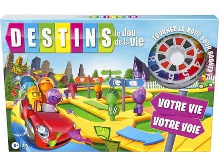 Destins, Le Jeu de la Vie - Nouvelle Edition Original, Plateau Parcours Colore avec Roue - Jeu de Societe Famille et Carte Pets - Image 1