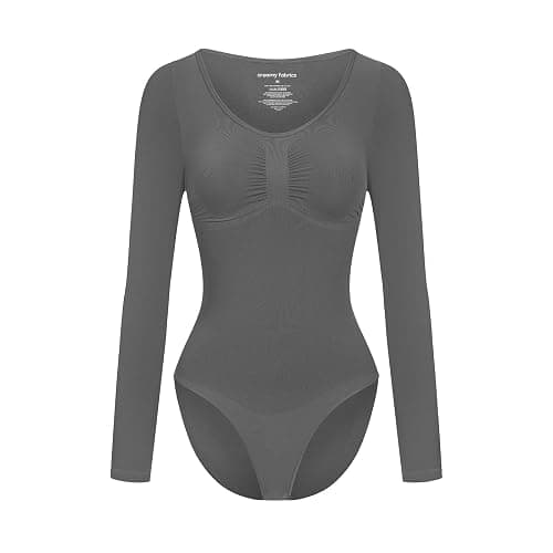 creamy fabrics Damen Figurformender Shapewear Bodysuit mit Slip – Longsleeve Body für unsichtbaren Sitz – Starke Kompression für Bauch & Taille – Nahtlos mit Po-Lifting Effekt - Image 1