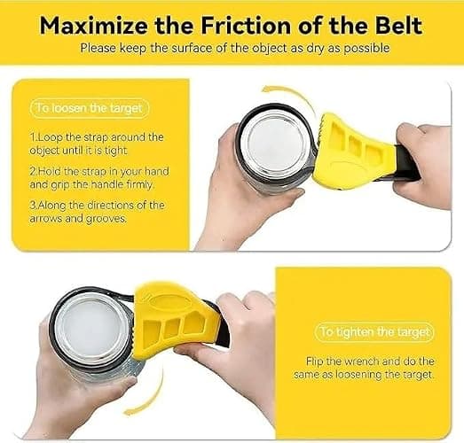 SavvyFIX 2-Pack Adjustable Rubber Strap Wrench Set – 25.20" & 20.48" Heavy-Duty Strap Wrench for Oil Filter, Jar Opener, Water Filter, Plumbing, Sink, Faucet – Non-Slip Multipurpose Wrench Tool thumbnail 9
