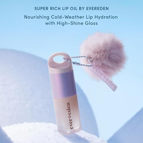 Evereden Super Rich Hydrating Lip Oil: Clean & Vegan, Nourishing, Soothing, & Glossy Lip Glow Oil for Cold & Dry Weather - With Chaga Mushroom & Ceramides | Glossy Lip Glow Oil thumbnail 2