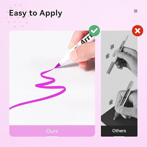 Arrtx Acrylic Paint Pens Basic Series 36D,Brush Tip Markers for Rock, Wood, Ceramic, Glass, Canvas, Metal, Plastic, Fabric, Stone & DIY Projects thumbnail 5