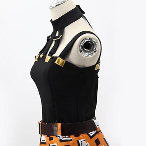 TFRVMA Narancia Ghirga Costume Black Outfit Shirt Pants Full Set Women thumbnail 4