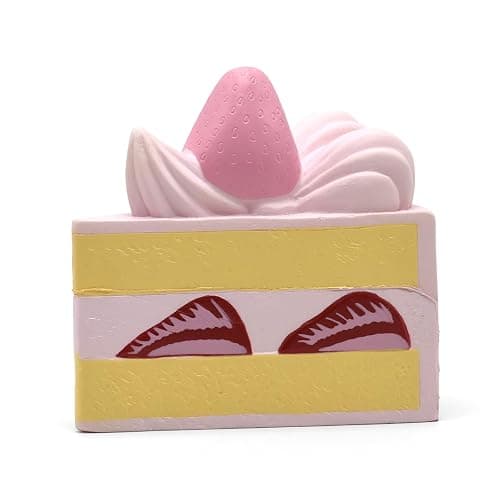 Strawberry Shortcake Squishy Birthday Cake Squeeze Colossal Slow Rising Squishies Scented Toy Gift (Pink) thumbnail 3