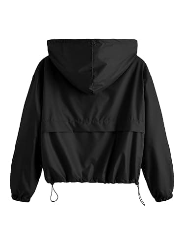 Verdusa Women's Windbreaker Jacket Workout Zip Up Hoodie with Pockets | Rainy Day Outfits, Hiking Jacket for Women, Lightweight Athletic Jacket, Sport Casual Outfit thumbnail 2