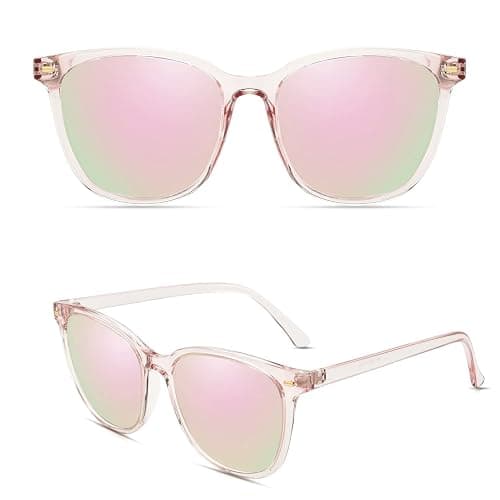 Myiaur Polarized Sunglasses for Women, Square Mirrored Trendy Shades with UV Protection Reduce Glare Sun Glasses thumbnail 3