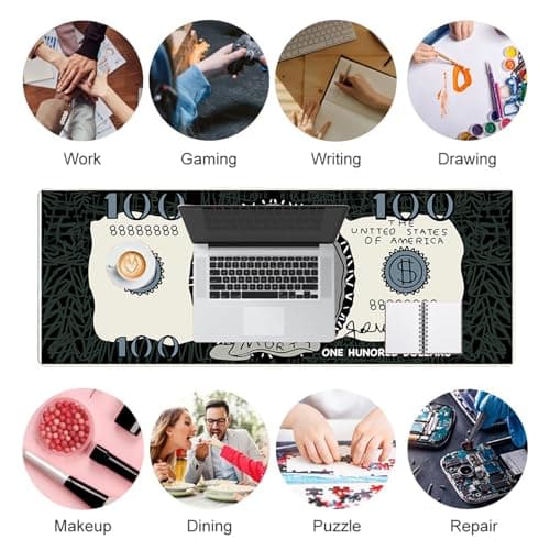 GLANDOTU Mouse Pad/Gaming Mouse Pad/Mouse Mats for Desk/Large Mouse Pad 800x300x3 mm/XXL Mousepad,Stitched Edges Anti-Slip Waterproof Rubber Base Mouse Mat,improved precision and speed -Dollar thumbnail 7