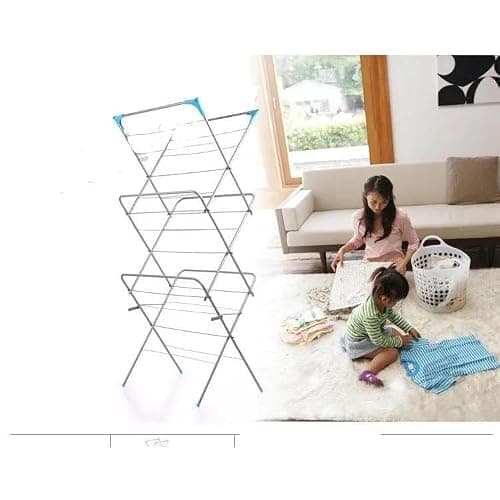 Easy Shopping 3 Tier Foldable Clothes Airer Laundry Concertina Towel Dryer Horse Baby Kids Indoor Outdoor Patio thumbnail 6