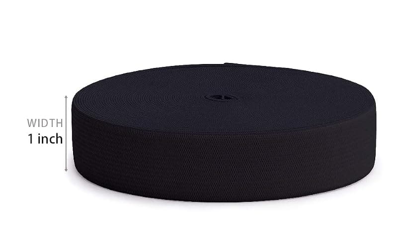Airisoer Elastic Bands for Sewing 1 Inch x 12 Yards, Black | Stretchable Knit Elastic Spool, Durable & Strong, for Waistbands, Pants, Clothes, DIY Crafts & Sewing, and Everyday Fixes thumbnail 4