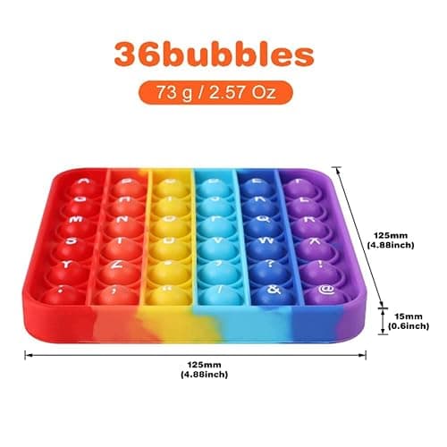 AK-SHIP 2 in 1 Fidget Toys, ABC Learning and Educational Toys, Poppers Fidget Toys,AK-SHIP Stress Relief, Autism Sensory Toys [26 Letters on One Side | Numbers 1-30 on The Other Side] (1 Pack) thumbnail 3
