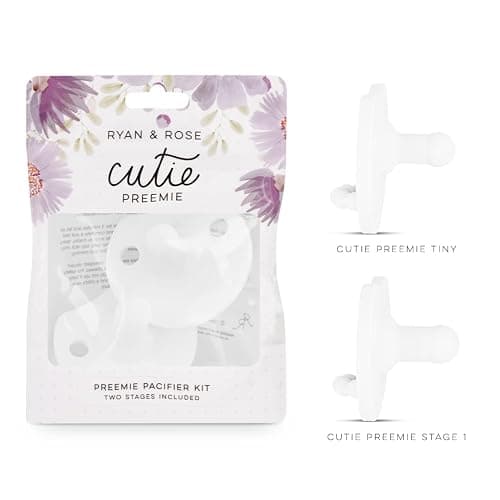 Ryan & Rose Cutie PAT Pacifier Teether (Preemie Kit, White) thumbnail 3
